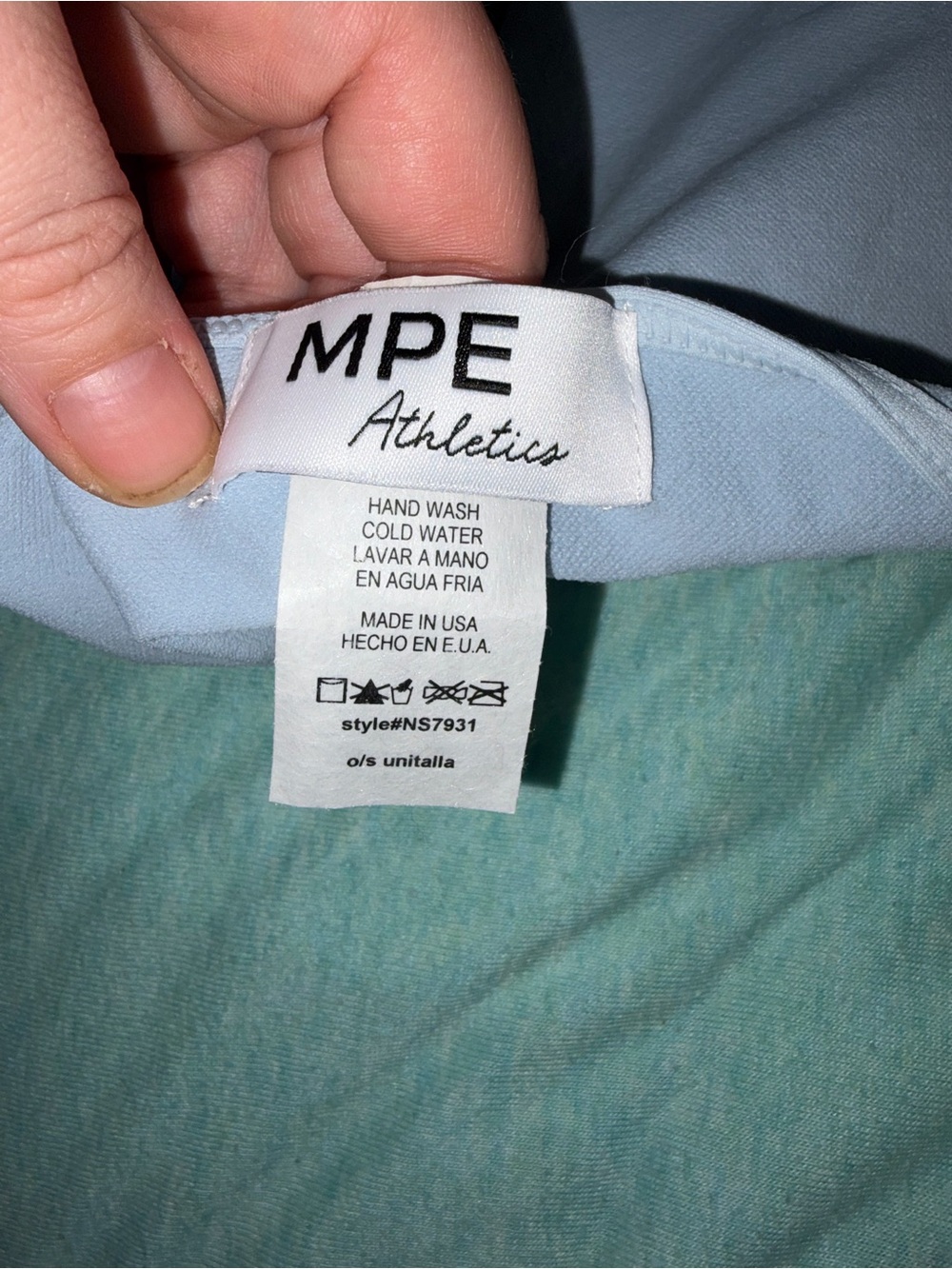 *BRAND NEW/ NEVER WORN* MPE Athletics Seamless Light Blue High Neck Crop Tank - Picture 5 of 7